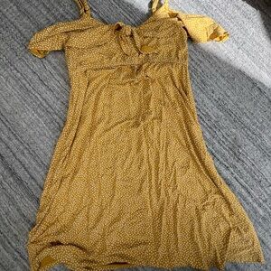Old Navy Mustard Polka Dot Mini Dress